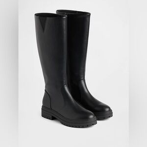 GAP (NWT) Vegan Leather Lug sole tall black boots - Size 11 💜